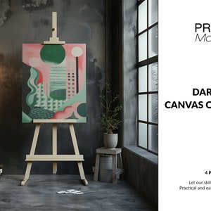 DIGITAL Photoshop Canvas on Easel | Photoshop Easel with Canvas | Custom Canvas Template | Canvas on Easel Template | Digital Canvas Mockups