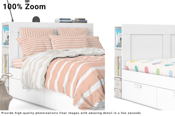 Bed Set Mockup Photoshop Bedding Bedding Template Bed Etsy