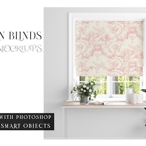 Roman Blinds Mockup | Digital Roman Blinds Template | Bedroom Roman Blinds | Photoshop Roman Blinds Mockup | Living Roman Blinds Mockup