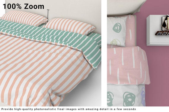 Download Bed Set Mockup Photoshop Bedding Bedding Template Bed Etsy