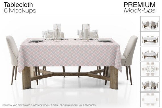 Download Table Linens Mockup Tablecloth Mockup Table Textile Etsy