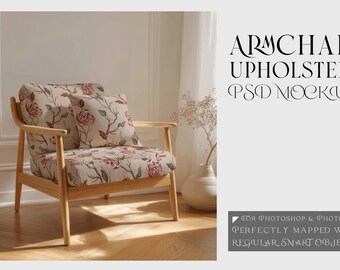 Armchair Upholstery Digital Template | Digital Armchair Textile | Upholstery Armchair Template | Armchair Textile Mockup | Custom Armchair