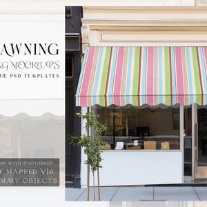 Shop Awning Mockup | Photoshop Shop Awning Template | Shop Awning Mockups | Shop Awning Template | Shop Awning Mockup