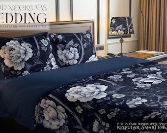 Bedding Mockups Set | Bedding Mockups | Photoshop Bedding | Bedding Linens | Digital Bedding | Linen | Sheets and Shams Mockup