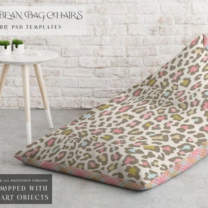 Triangle Bean Bag Chair Mockup / Digital Triangle Bean Bag Chair Mockup / 3 Types of Triangle Bean Bag Chair Templates /