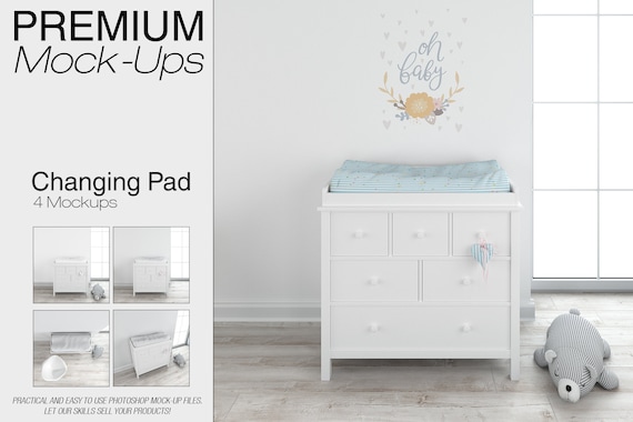 Baby Changing Pad Mockup Set Kids Kendall Dresser Changing Etsy