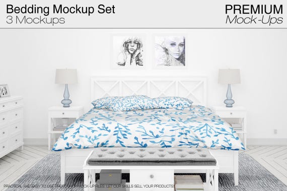 Bedding Mockups Set Bedding Mockups Photoshop Beddings Etsy