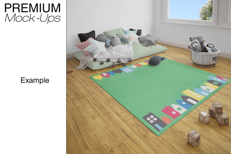 Download Kids Rugs Mockup Carpet Kids Room Carpets Round Rug | Etsy