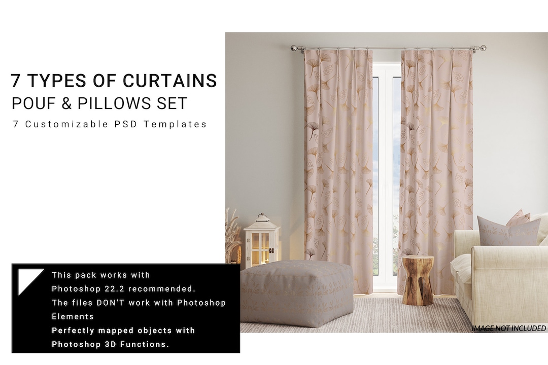 Curtains and Pillows Template Curtains and Pillows Etsy