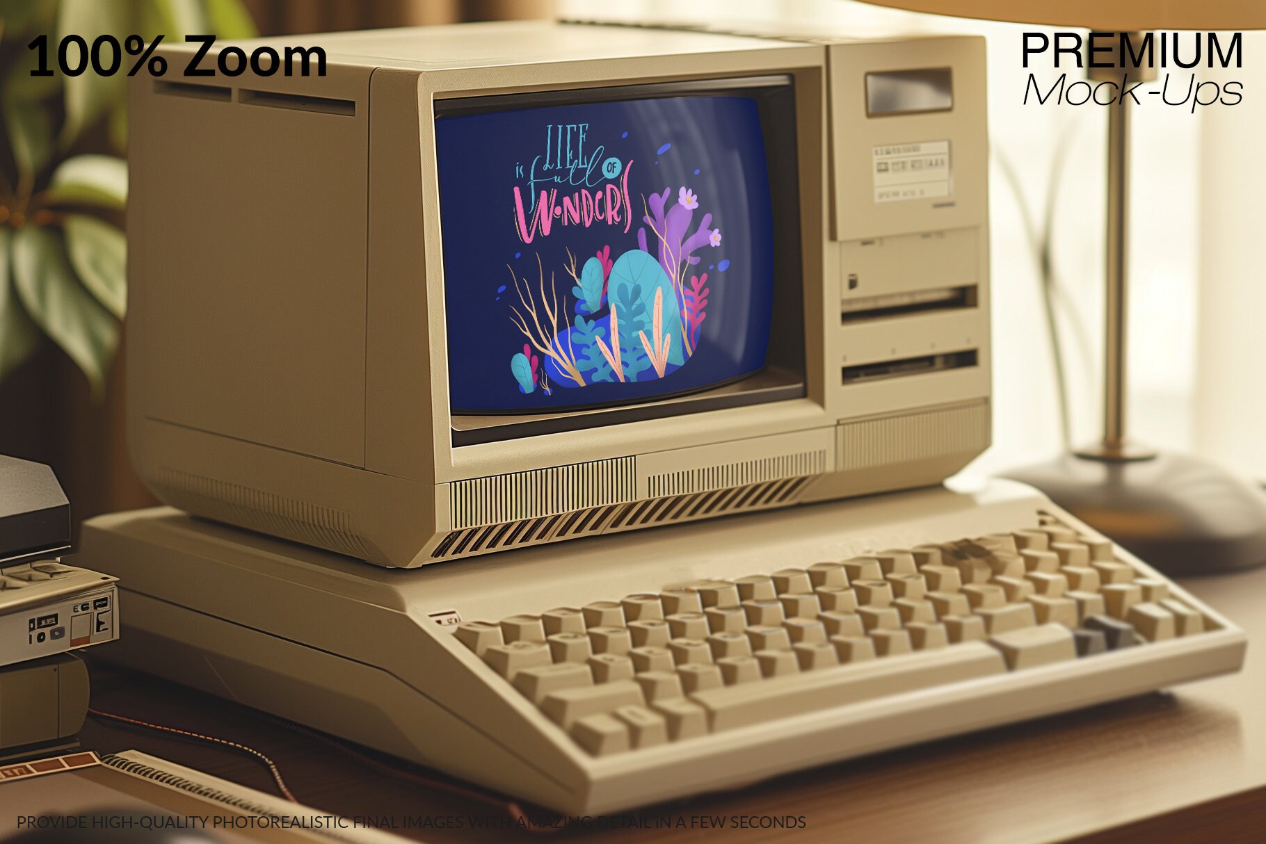 Vintage Computer Mockup | Photoshop Vintage Computer | Digital Vintage ...