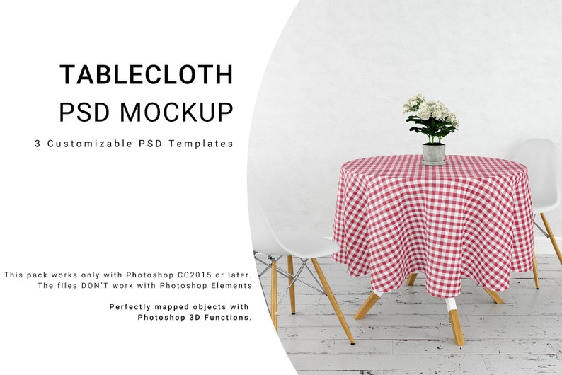 Download Tablecloth 3D Mockup Table Cover Kitchen Table Dining | Etsy