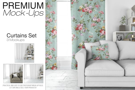 Photoshop Curtains Mockup Curtains and pillows Mockup Curtain Panel Curtains Mockup Curtains Linen Drapes Custom Curtains