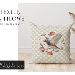 Boho Style Pillow Mockup | Photoshop Pillows | Cushions | Decorative Pillow | Digital Throw Pillow | Pillow Template | Square Cushion Mockup