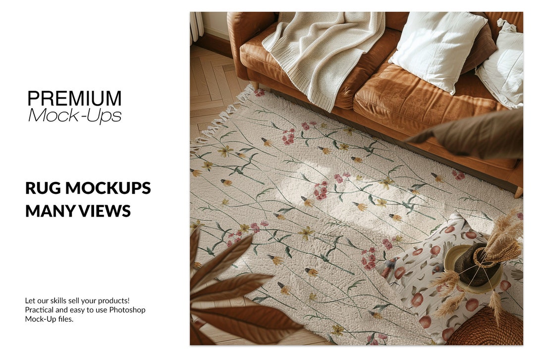 Rugs Mockup | Carpet Templates | Living Room Carpets | Rugs Photoshop ...