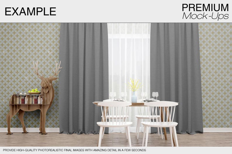 Download Curtains Curtains Mockup Photoshop Curtains Mockup Linen | Etsy