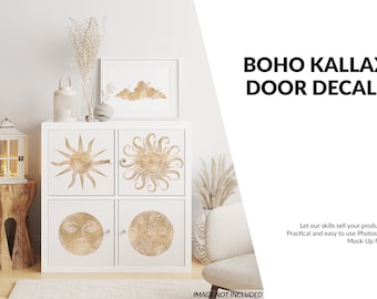 Kallax Decals Mockup Set | Photoshop Kallax Shelving Unit | Digital Kallax Decals I Kallax Sticker Mockup| Kallax Stickers