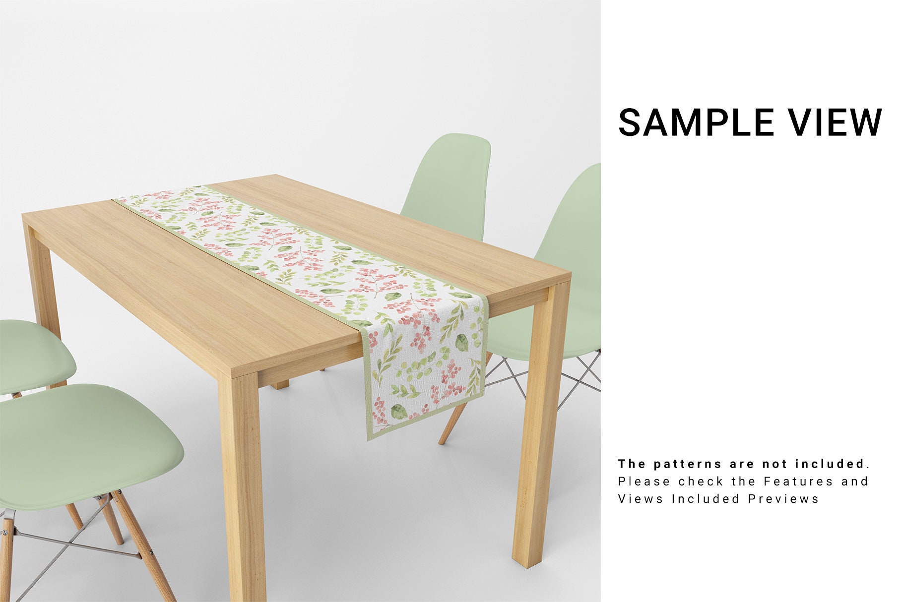 Download Table Runner Mockup Table Runner Template Table Textile | Etsy