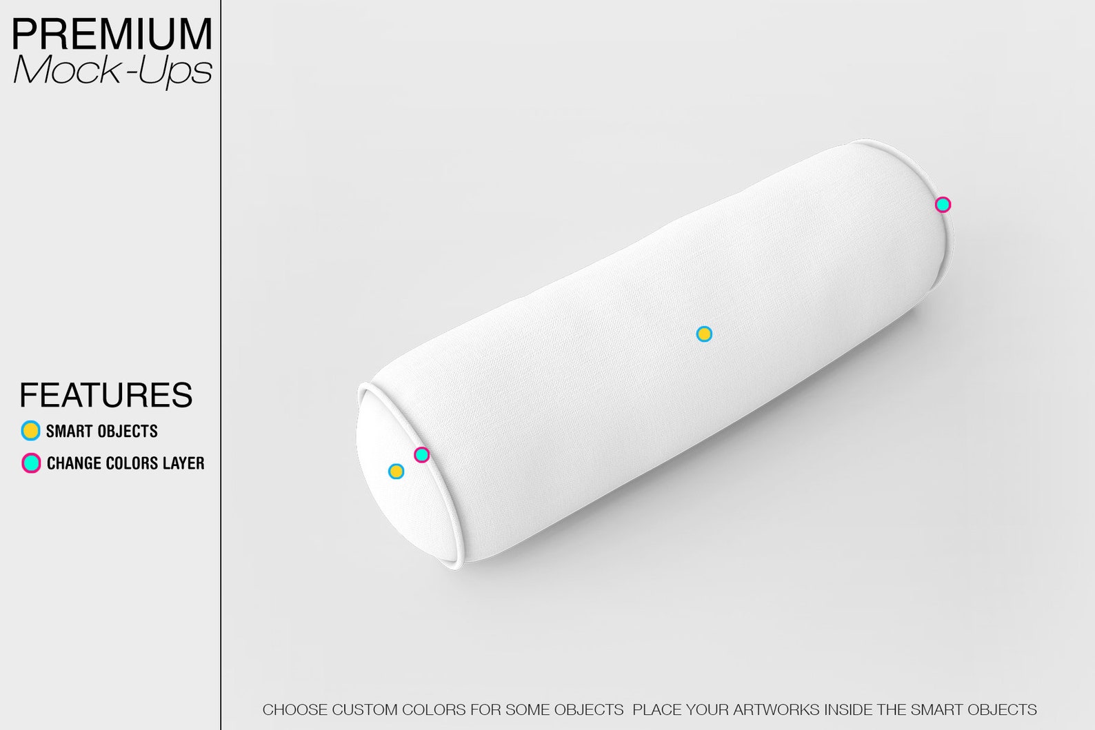 Bordered Bolster Pillow Mockup Pillow Neck Cushions Neck Etsy