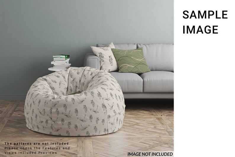 Round Bean Bag Chair Mockup / Digital Round Bean Bag Chair Etsy