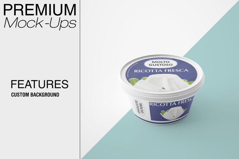Download Yogurt and Cottage Cheese Mockup Photoshop Yogurt Box | Etsy