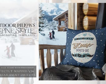 Outdoor Pillow Mockup | Outdoor Pillows Template | Outdoor Cushions | Digital Outdoor Pillows | Photoshop  Outdoor Pillows