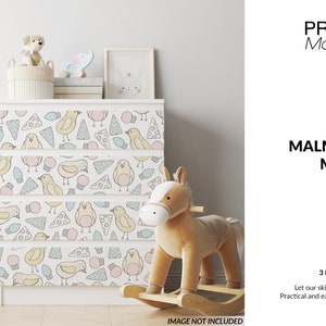 Nursery Malm Decals Template | Digital Nursery Malm Decals Template | Photoshop Malm Template | Custom Malm Mockup