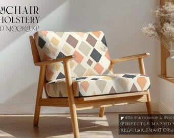 Armchair Upholstery Digital Template | Digital Armchair Textile | Upholstery Armchair Template | Armchair Textile Mockup | Custom Armchair