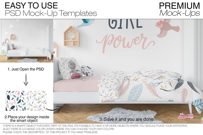 Frame Mockup Kids Bedding and Frames Set Photoshop Kids Bedding Mockups Children Beddings Kids Bedding and Frames Mockup Kids Room