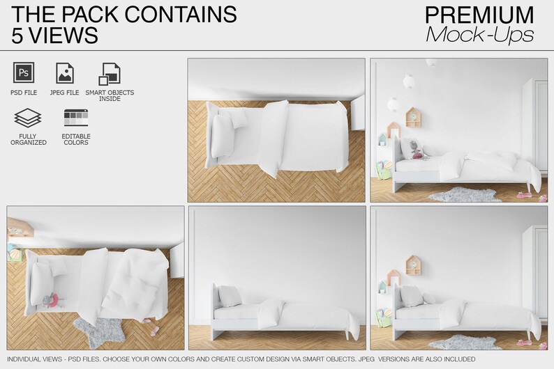 Frame Mockup Kids Bedding and Frames Set Photoshop Kids Bedding Mockups Children Beddings Kids Bedding and Frames Mockup Kids Room