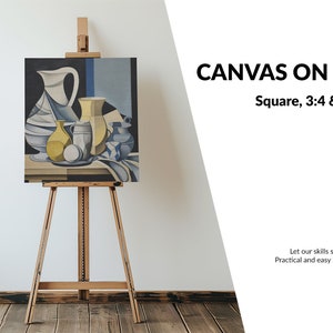 DIGITAL Photoshop Canvas on Easel | Photoshop Easel with Canvas | Custom Canvas Template | Canvas on Easel Template | Digital Canvas Mockups