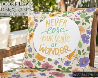 Outdoor Pillow Mockup | Outdoor Pillows Template | Outdoor Cushions | Digital Outdoor Pillows | Photoshop  Outdoor Pillows