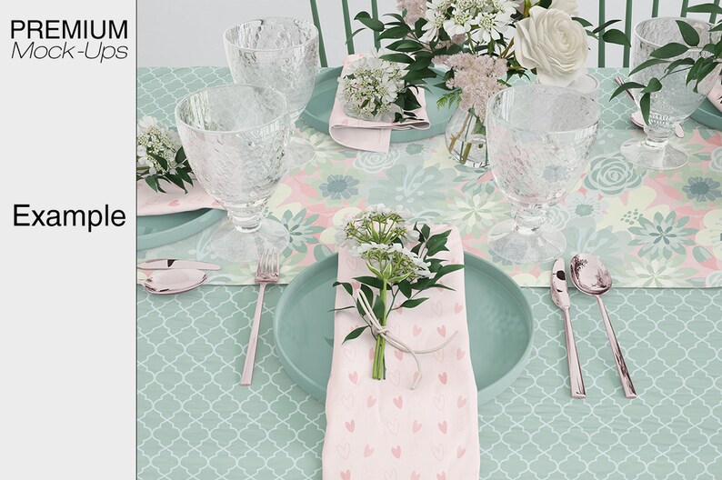 Download Table linens Mockup Tablecloth Mockups Table Runner | Etsy