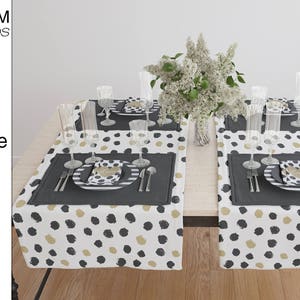 Table linens Mockup Tablecloth Mockup Table Runner Table Napkins Dining room Textile Mockup Plate Mockup image 8