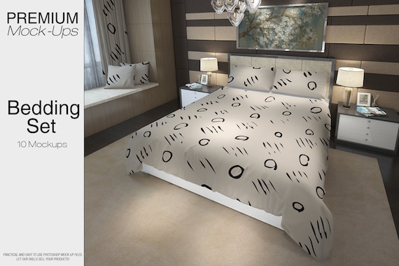 Bedding Mockup Set Bedding Mockups Photoshop Beddings Etsy