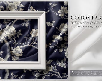 Fabric Mockup | Digital Fabric Template | Digital Cotton Cloth Mockup | Textile Mockups | Photoshop Muslin Cloth | Digital Fabric Mockup