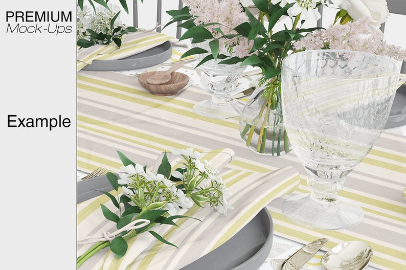Download Table linens Mockup Tablecloth Mockups Table Runner | Etsy