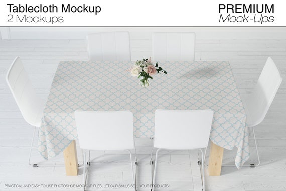 Download Table Linens Mockup Tablecloth Mockup Table Textile Etsy