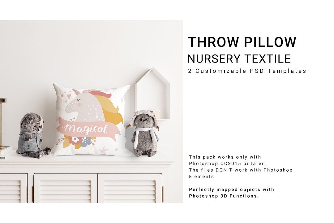 Nursery Pillow Mockup Pillows Cushions Decorative Pillow