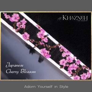 ペヨーテブレスレットのパターン「JAPANESE CHERRY BLOSSOM