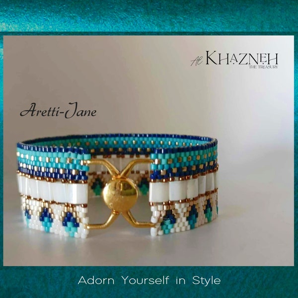 Even Peyote Bracelet Pattern with Tila's "ARETTI-JANE"