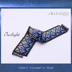 Even Peyote Bracelet Pattern "TWILIGHT"