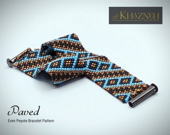 Even Peyote Bracelet Pattern "PAVED"