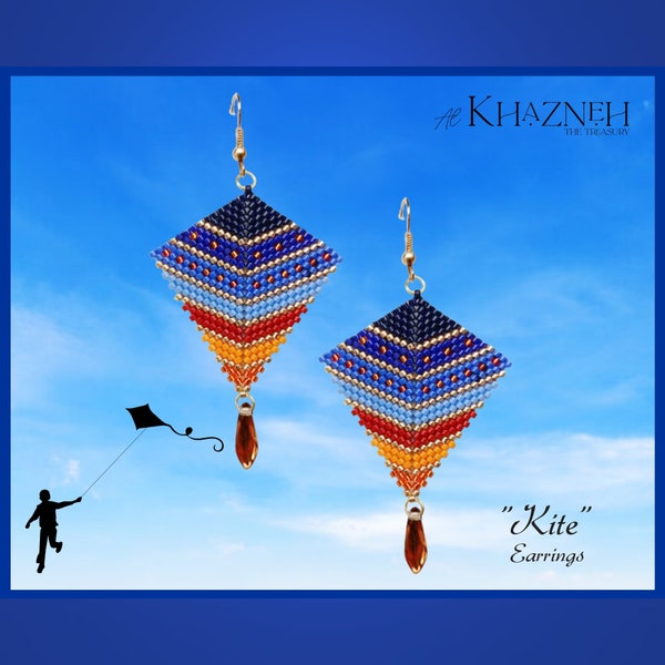 KITE - Earring, Purse Charm, Pendant, Car mirror Charm Pattern