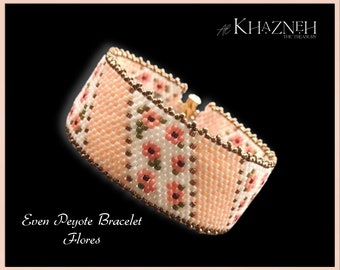 EVEN Peyote Bracelet Pattern "FLORES"