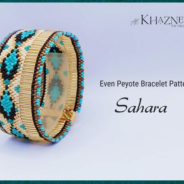 Even Peyote Bracelet Pattern SAHARA