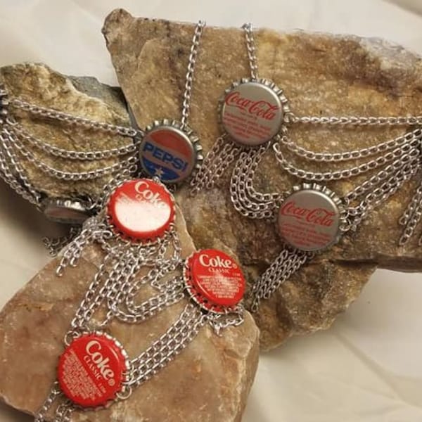 Replica Coke, Diet Coke, Cherry Coke, Dr Pepper or Pepsi Bottle Cap Necklace (Confessions Of A Teenage Drama Queen)