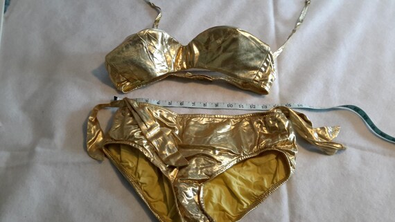 Vintage Cole of California Gold Lame Bikini