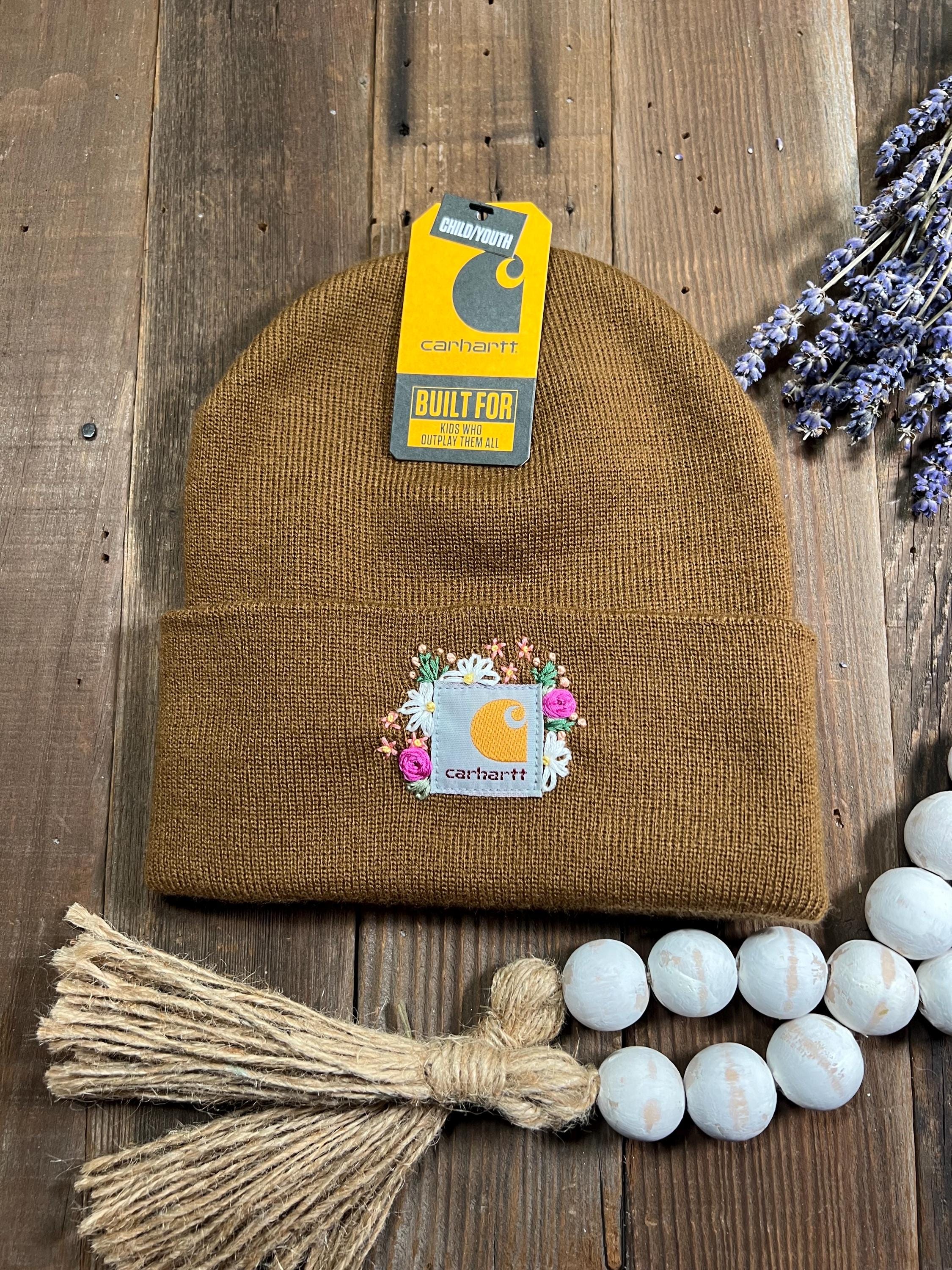 Hand embroidered carhartt lemongrass beanie Carhartt® Watch Cap 2.0 Embroidery Beanie – Mato & Hash main image 3