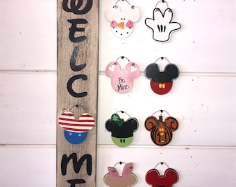 Mickey inspired interchangeable welcome