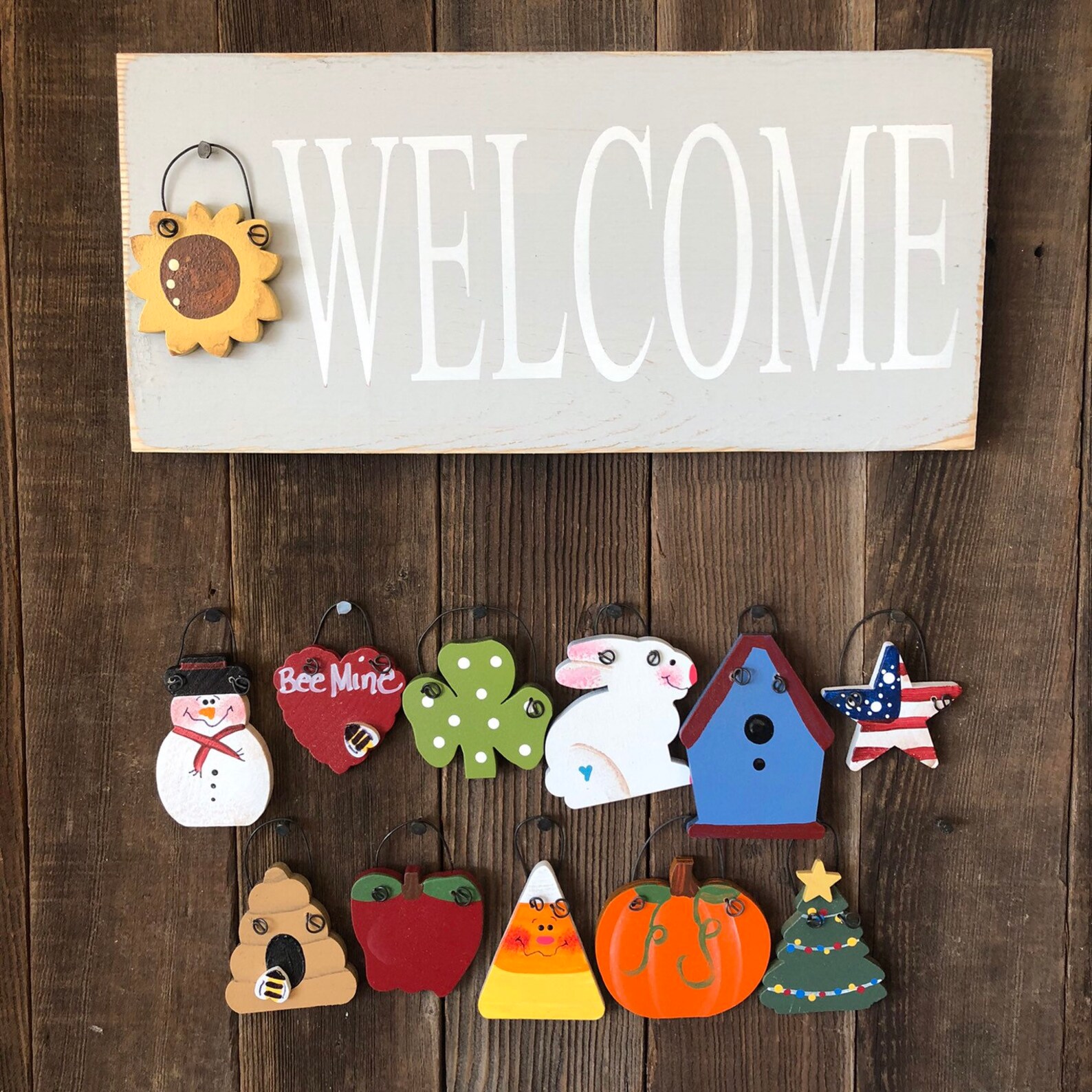 Grey and White Mini Welcome - Etsy